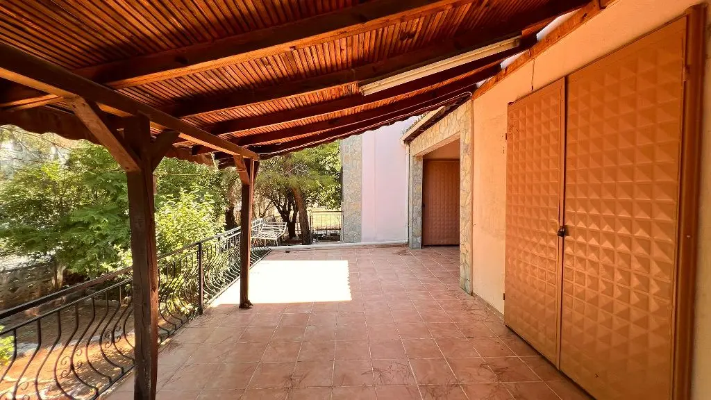 Shaded terrace